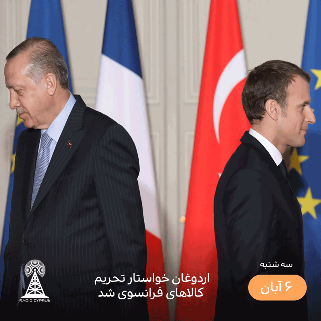 اردوغان خواستار تحریم کالاهای فرانسوی شد - radiocyp